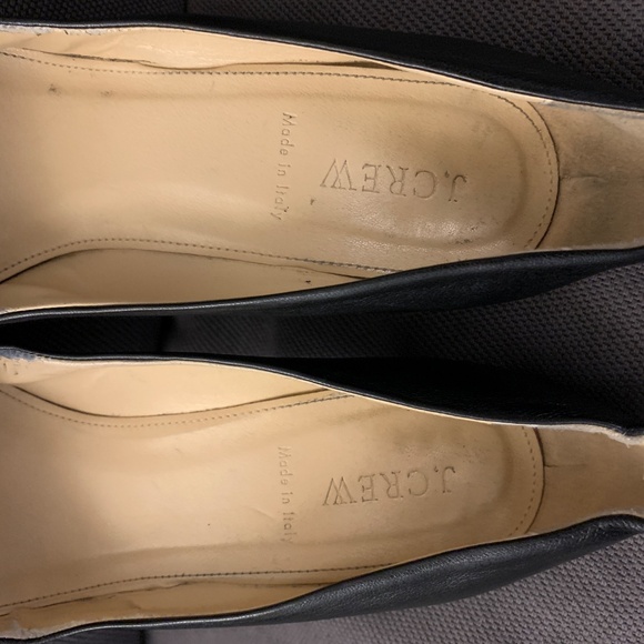 J.Crew Mona Round Toe Black Leather Pumps - Size 11 - Picture 14 of 16